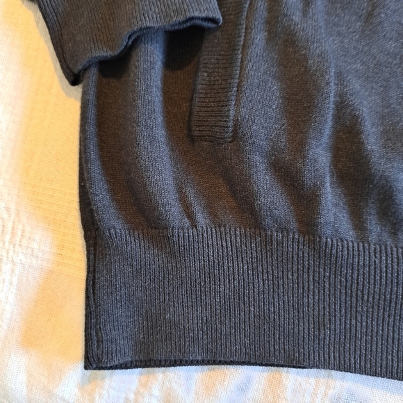 Fynch Hatton men's size X Large zip up sweater dark blue fine knit, full zipper - Picture 2 of 8